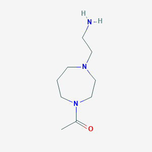 molecular formula C9H19N3O B1438291 2-(4-Acetyl-1,4-diazepan-1-YL)ethanamine CAS No. 928003-92-3