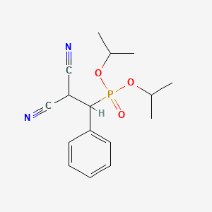 molecular formula C16H21N2O3P B14382936 Dipropan-2-yl (2,2-dicyano-1-phenylethyl)phosphonate CAS No. 89901-71-3