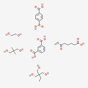 molecular formula C35H54O19 B14382991 Benzene-1,3-dicarboxylic acid;2,2-dimethylpropane-1,3-diol;ethane-1,2-diol;2-ethyl-2-(hydroxymethyl)propane-1,3-diol;hexanedioic acid;terephthalic acid CAS No. 90144-49-3