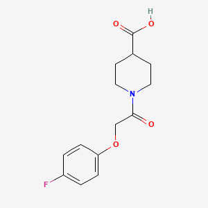 molecular formula C14H16FNO4 B1438302 1-(2-(4-Fluorophenoxy)acetyl)piperidine-4-carboxylic acid CAS No. 1053910-45-4
