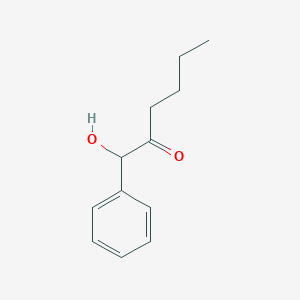 molecular formula C12H16O2 B14383028 2-Hexanone, 1-hydroxy-1-phenyl- CAS No. 89393-04-4