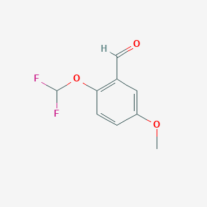 molecular formula C9H8F2O3 B1438312 2-(Difluoromethoxy)-5-methoxybenzaldehyde CAS No. 294860-70-1