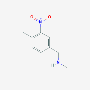 molecular formula C9H12N2O2 B1438313 Methyl-(4-methyl-3-nitro-benzyl)-amine CAS No. 1152981-95-7