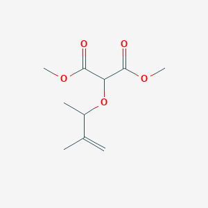 molecular formula C10H16O5 B14383146 Dimethyl [(3-methylbut-3-en-2-yl)oxy]propanedioate CAS No. 90161-03-8