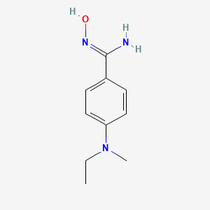 molecular formula C10H15N3O B1438315 4-[ethyl(methyl)amino]-N'-hydroxybenzene-1-carboximidamide CAS No. 1094777-91-9