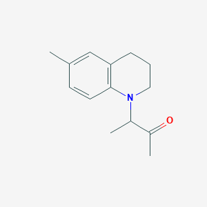 molecular formula C14H19NO B1438324 3-(6-Methyl-1,2,3,4-tetrahydroquinolin-1-yl)butan-2-one CAS No. 1152866-99-3