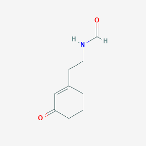 molecular formula C9H13NO2 B14383271 N-[2-(3-Oxocyclohex-1-en-1-yl)ethyl]formamide CAS No. 88304-28-3