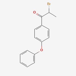 molecular formula C15H13BrO2 B1438328 2-Bromo-1-(4-phenoxyphenyl)propan-1-one CAS No. 92434-62-3