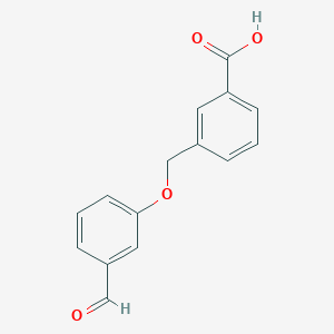 molecular formula C15H12O4 B1438329 3-(3-甲酰苯氧基甲基)苯甲酸 CAS No. 479578-96-6