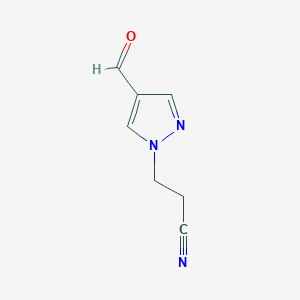 molecular formula C7H7N3O B1438330 3-(4-Formyl-1H-pyrazol-1-YL)propanenitrile CAS No. 1006518-87-1
