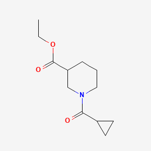 molecular formula C12H19NO3 B1438332 Ethyl 1-cyclopropanecarbonylpiperidine-3-carboxylate CAS No. 1153068-27-9
