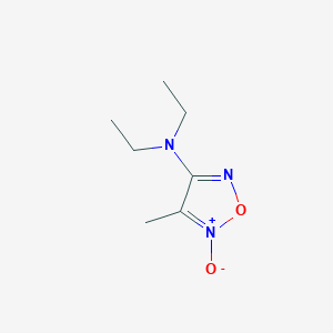 molecular formula C7H13N3O2 B14383323 N,N-Diethyl-4-methyl-5-oxo-1,2,5lambda~5~-oxadiazol-3-amine CAS No. 89845-00-1