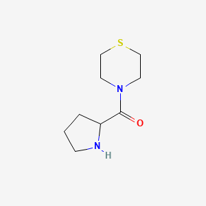 molecular formula C9H16N2OS B1438333 4-(Pyrrolidine-2-carbonyl)thiomorpholine CAS No. 1189561-30-5