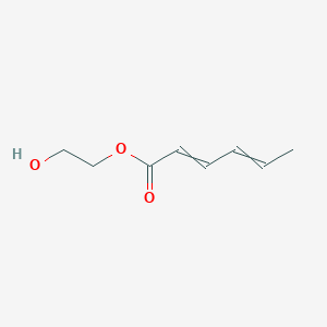 molecular formula C8H12O3 B14383331 2-Hydroxyethyl hexa-2,4-dienoate CAS No. 89907-77-7