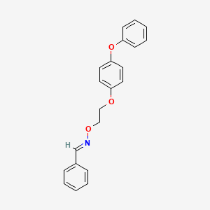 molecular formula C21H19NO3 B14383348 Benzaldehyde, O-(2-(4-phenoxyphenoxy)ethyl)oxime CAS No. 88354-93-2
