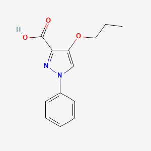 molecular formula C13H14N2O3 B1438338 1-phenyl-4-propoxy-1H-pyrazole-3-carboxylic acid CAS No. 1152625-34-7