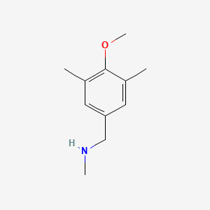 molecular formula C11H17NO B1438340 [(4-Methoxy-3,5-dimethylphenyl)methyl](methyl)amine CAS No. 1095073-10-1