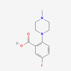 molecular formula C12H15FN2O2 B1438341 5-Fluoro-2-(4-methyl-1-piperazinyl)benzoic Acid CAS No. 1096829-46-7