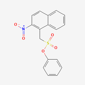 molecular formula C17H13NO5S B14383438 Phenyl (2-nitronaphthalen-1-yl)methanesulfonate CAS No. 89841-16-7