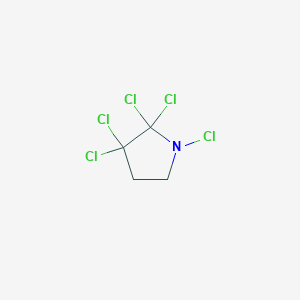 molecular formula C4H4Cl5N B14383439 1,2,2,3,3-Pentachloropyrrolidine CAS No. 88250-25-3