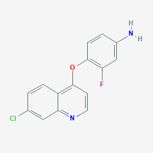 molecular formula C15H10ClFN2O B1438344 4-[(7-氯喹啉-4-基)氧基]-3-氟苯胺 CAS No. 1094937-81-1