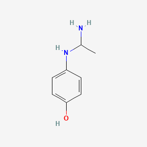 molecular formula C8H12N2O B14383446 4-[(1-Aminoethyl)amino]phenol CAS No. 88095-94-7