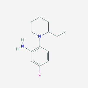 molecular formula C13H19FN2 B1438345 2-(2-Ethyl-1-piperidinyl)-5-fluoroaniline CAS No. 1095039-92-1