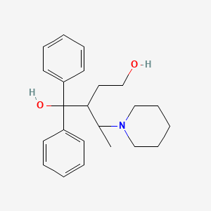 molecular formula C23H31NO2 B14383492 1,1-Diphenyl-2-[1-(piperidin-1-yl)ethyl]butane-1,4-diol CAS No. 89646-38-8