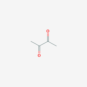 molecular formula CH3COCOCH3<br>C4H6O2<br>C4H6O2 B143835 Diacetyl CAS No. 431-03-8