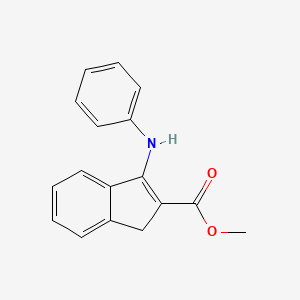 molecular formula C17H15NO2 B14383500 Methyl 3-anilino-1H-indene-2-carboxylate CAS No. 90036-54-7