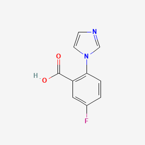 molecular formula C10H7FN2O2 B1438352 5-fluoro-2-(1H-imidazol-1-yl)benzoic acid CAS No. 1096306-42-1