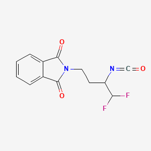 molecular formula C13H10F2N2O3 B14383520 2-(4,4-Difluoro-3-isocyanatobutyl)-1H-isoindole-1,3(2H)-dione CAS No. 90185-23-2