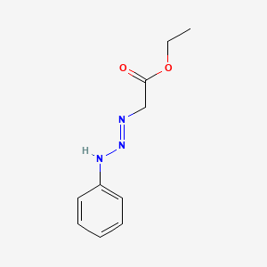 molecular formula C10H13N3O2 B14383552 Ethyl [(1E)-3-phenyltriaz-1-en-1-yl]acetate CAS No. 89986-75-4