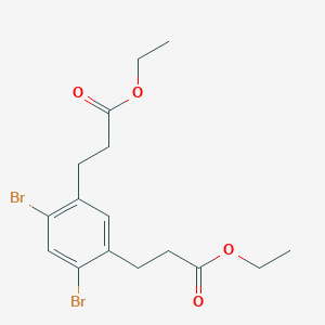 molecular formula C16H20Br2O4 B14383557 Diethyl 3,3'-(4,6-dibromo-1,3-phenylene)dipropanoate CAS No. 89767-95-3