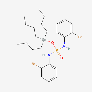 molecular formula C24H37Br2N2O2PSn B14383628 N,N'-Bis(2-bromophenyl)-1-oxo-1-[(tributylstannyl)oxy]-lambda~5~-phosphanediamine CAS No. 89683-75-0