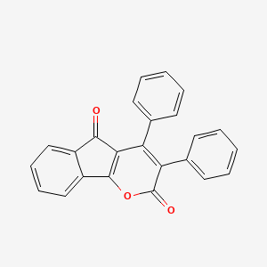 molecular formula C24H14O3 B14383641 3,4-Diphenylindeno[1,2-b]pyran-2,5-dione CAS No. 89671-59-0