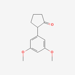 molecular formula C13H16O3 B14383645 2-(3,5-Dimethoxyphenyl)cyclopentan-1-one CAS No. 88418-34-2