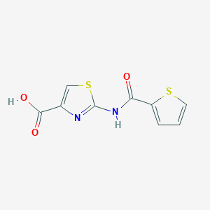 molecular formula C9H6N2O3S2 B1438368 2-[(2-Thienylcarbonyl)amino]-1,3-thiazole-4-carboxylic acid CAS No. 941869-49-4