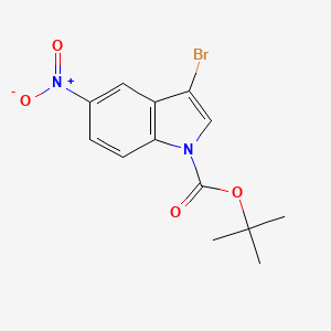 molecular formula C13H13BrN2O4 B1438375 叔丁基-3-溴-5-硝基-1H-吲哚-1-甲酸酯 CAS No. 914349-31-8