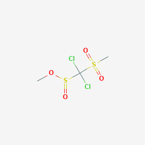 molecular formula C3H6Cl2O4S2 B14383771 Methyl dichloro(methanesulfonyl)methanesulfinate CAS No. 89986-81-2