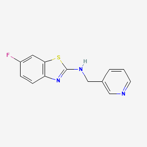 molecular formula C13H10FN3S B1438379 6-氟-N-(吡啶-3-基甲基)-1,3-苯并噻唑-2-胺 CAS No. 941867-36-3