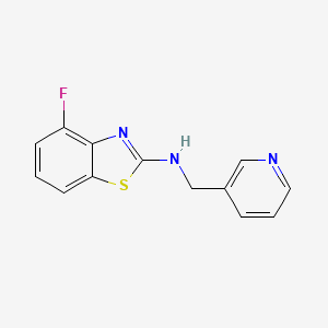 molecular formula C13H10FN3S B1438380 4-氟-N-(吡啶-3-基甲基)-1,3-苯并噻唑-2-胺 CAS No. 941867-30-7
