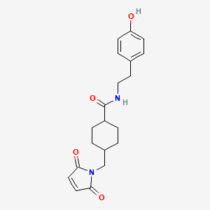 molecular formula C20H24N2O4 B1438385 [2-(4-Hydroxyphenyl)ethyl]-[4-(N-maleimidomethyl)cyclohexyl]-carboxamide CAS No. 143245-96-9