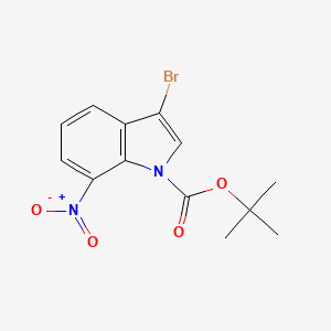 molecular formula C13H13BrN2O4 B1438386 1-Boc-3-溴-7-硝基吲哚 CAS No. 914349-37-4