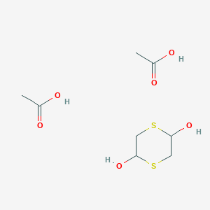 molecular formula C8H16O6S2 B14383884 Acetic acid;1,4-dithiane-2,5-diol CAS No. 90200-29-6