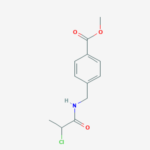molecular formula C12H14ClNO3 B1438389 Methyl 4-[(2-chloropropanamido)methyl]benzoate CAS No. 1087791-93-2