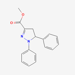 molecular formula C17H16N2O2 B1438390 methyl 1,5-diphenyl-4,5-dihydro-1H-pyrazole-3-carboxylate CAS No. 1088200-27-4