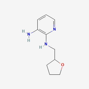 molecular formula C10H15N3O B1438392 2-N-(oxolan-2-ylmethyl)pyridine-2,3-diamine CAS No. 1040063-89-5