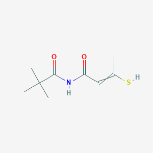 molecular formula C9H15NO2S B14383953 N-(2,2-Dimethylpropanoyl)-3-sulfanylbut-2-enamide CAS No. 88152-47-0