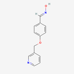 molecular formula C13H12N2O2 B1438398 N-{[4-(pyridin-3-ylmethoxy)phenyl]methylidene}hydroxylamine CAS No. 1087784-45-9